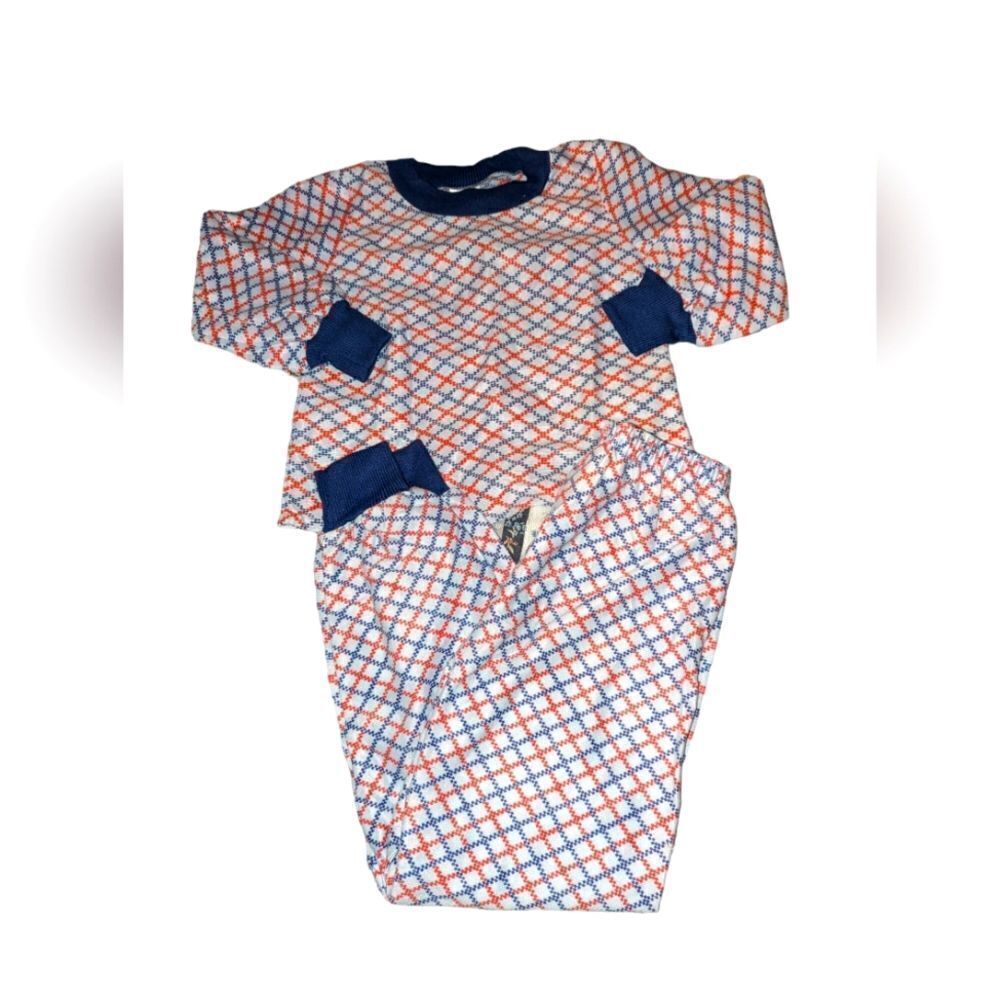 Vintage Velvelon striped mod pajama set‎